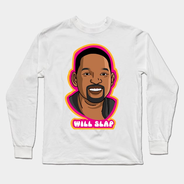 Will Smith Long Sleeve T-Shirt by AWANG ART STUDIO